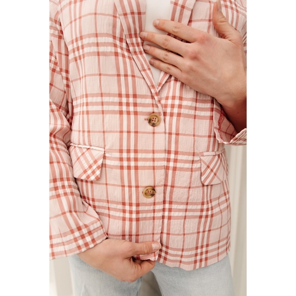 DRESSED IN PLAID BLAZER IN PINK - Picture 8 of 10